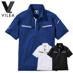 鳳皇605　ミニ衿半袖ポロシャツ