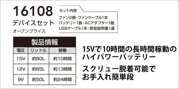 桑和16108  15Vデバイスセット