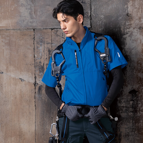 ジーベックXE98108  空調服 半袖ブルゾン(ハーネス対応)