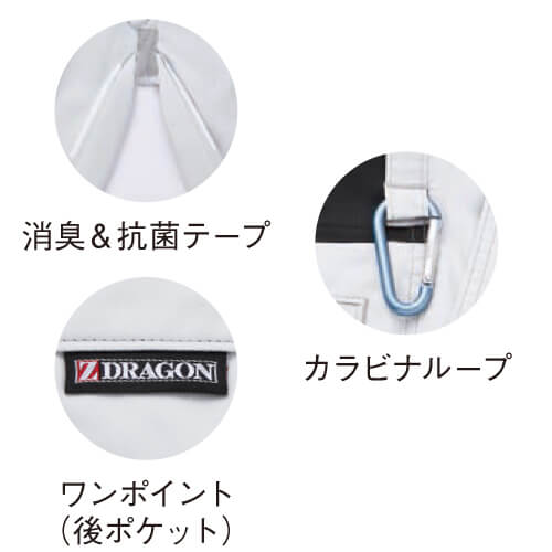 Zドラゴン76216 制電レディースカーゴ(裏付)