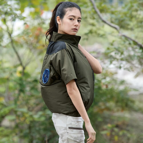 鳳皇V1107　ミドルファン半袖ジャケット