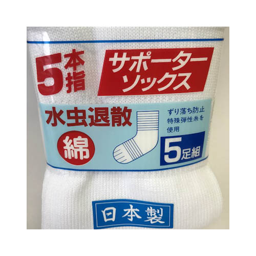 ナガクサ501 日本製靴下 5足 サラシ 5本指