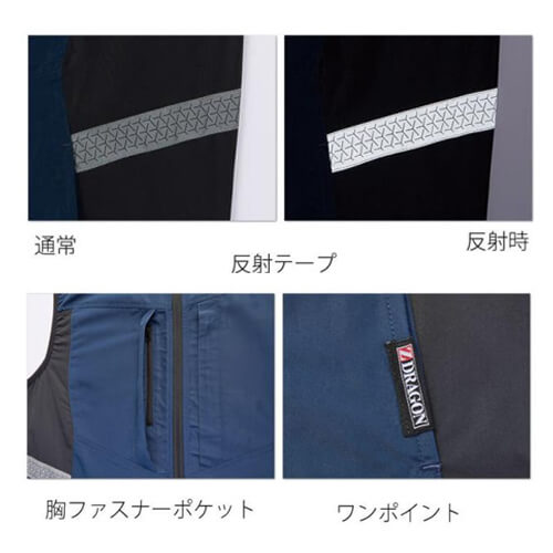 Zドラゴン74270　サイドファン空調服ベスト