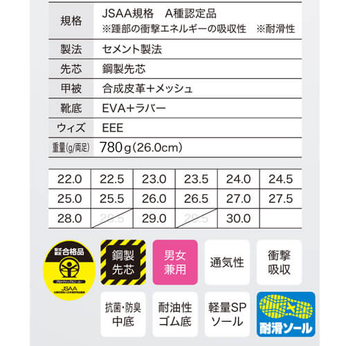 ジーベック85142　ムレを解消プロシューズ