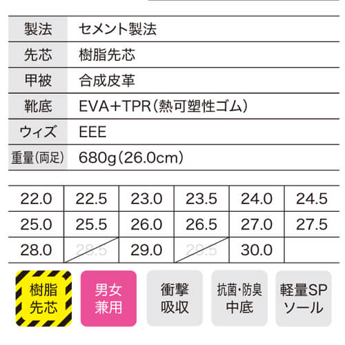ジーベック85417セフティシューズ 面ファスナ