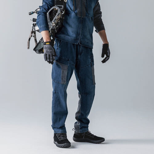 寅壱8992-219 デニムカーゴパンツ