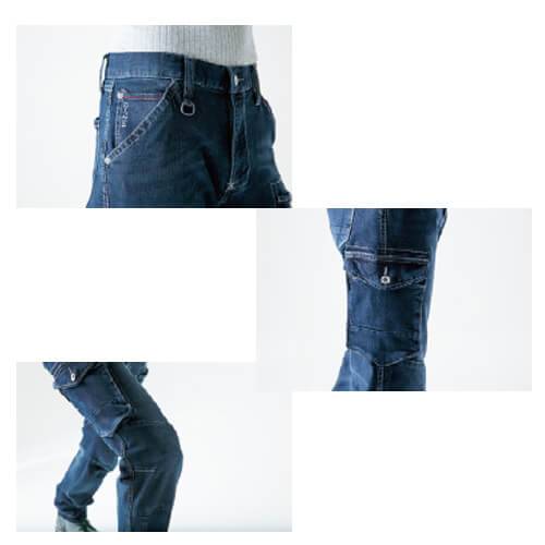 アイズ7252　ストレッチ3Dカーゴパンツ