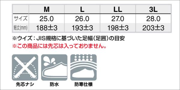 アイトス4714　防寒長靴(先芯なし)