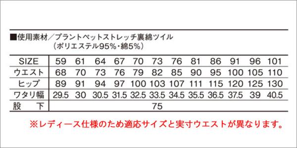 Zドラゴン72806 エコ制電レディースパンツ