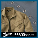 Jawin（ジャウィン）55600　自重堂ジャウィン55600 アイレットが印象的なロングセラー。　素材の地模様が高級感を演出し、個性が光るワークウェア